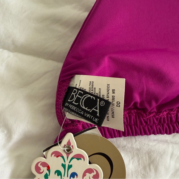 {Becca} Purple Halter Neck Bikini Top Adjustable Straps & Remove able Pads | M - Picture 6 of 6